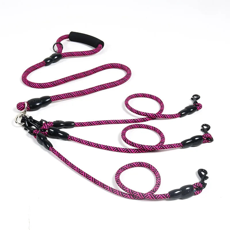 Triple Dog Leash with Foam Handle