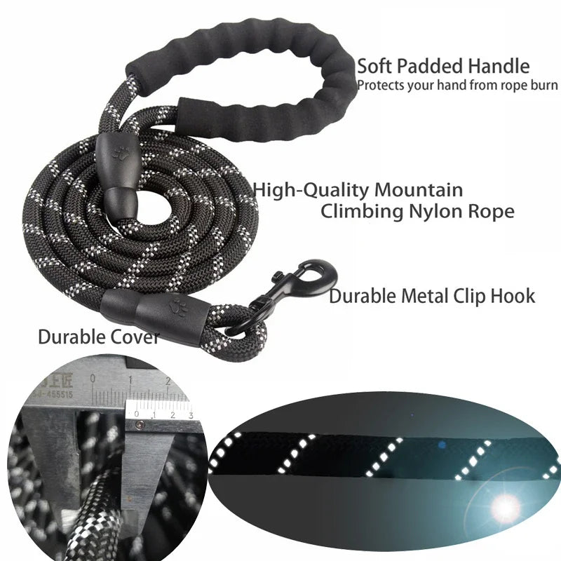 Heavy Duty Reflective Nylon Dog Leash
