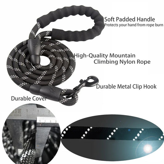 Heavy Duty Reflective Nylon Dog Leash