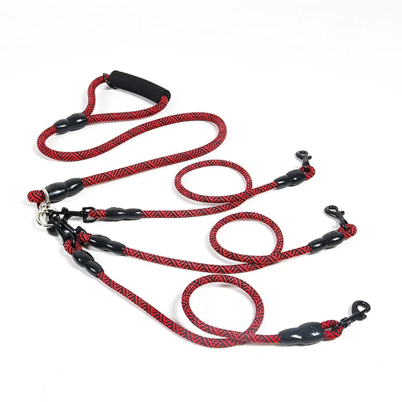 Triple Dog Leash with Foam Handle