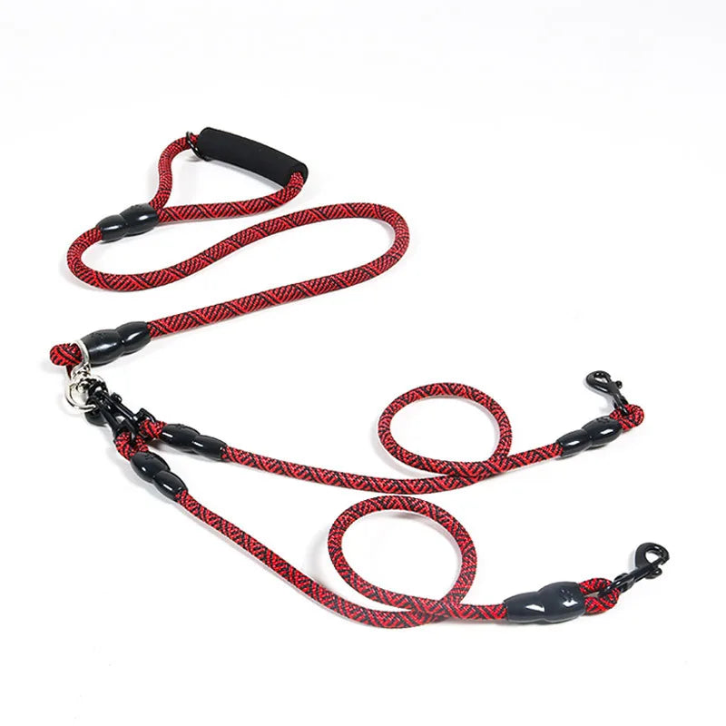 Triple Dog Leash with Foam Handle