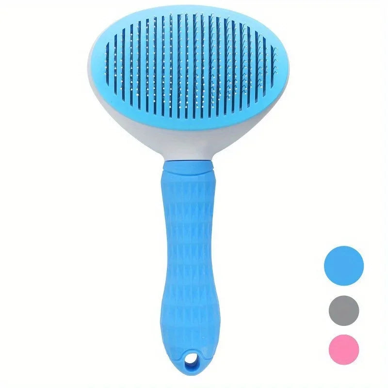 One-Click Self-Cleaning Pet Slicker Brush