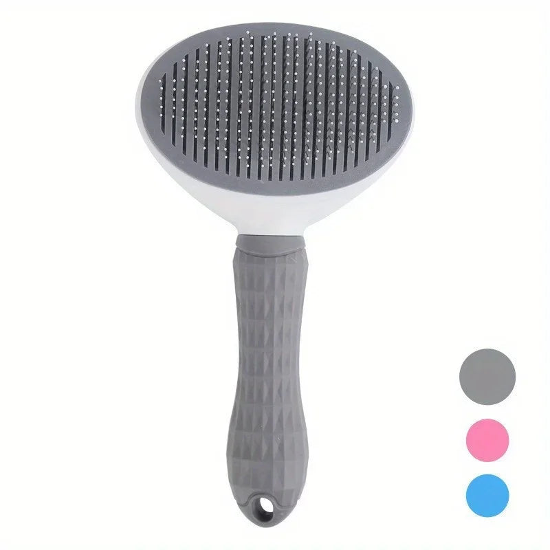 One-Click Self-Cleaning Pet Slicker Brush